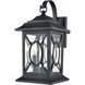 Allbert 2 Light 16.28 inch Powder Coated Black Outdoor Wall Sconce